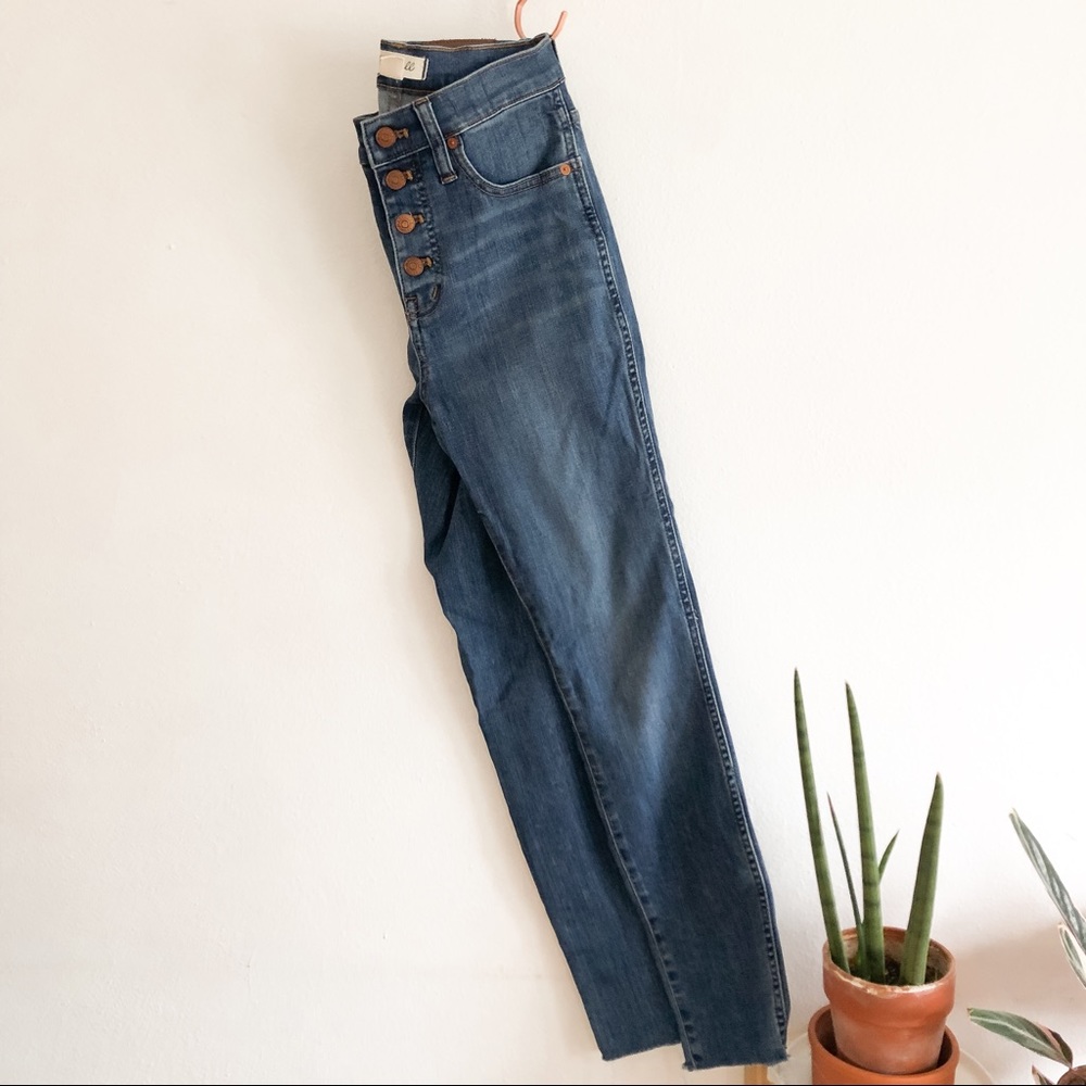 Madewell Button front high rise skinny